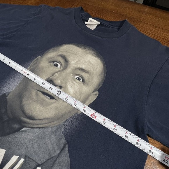 Vtg 90's Three Stooges Curly Why Soitenly Shirt L Mens T-shirt - Picture 8 of 11
